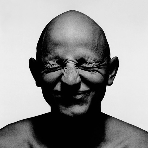 picture of bald man smiling Bald man closed eyes smiling portrait portrait photography inspiration photographer Kenneth Rimm